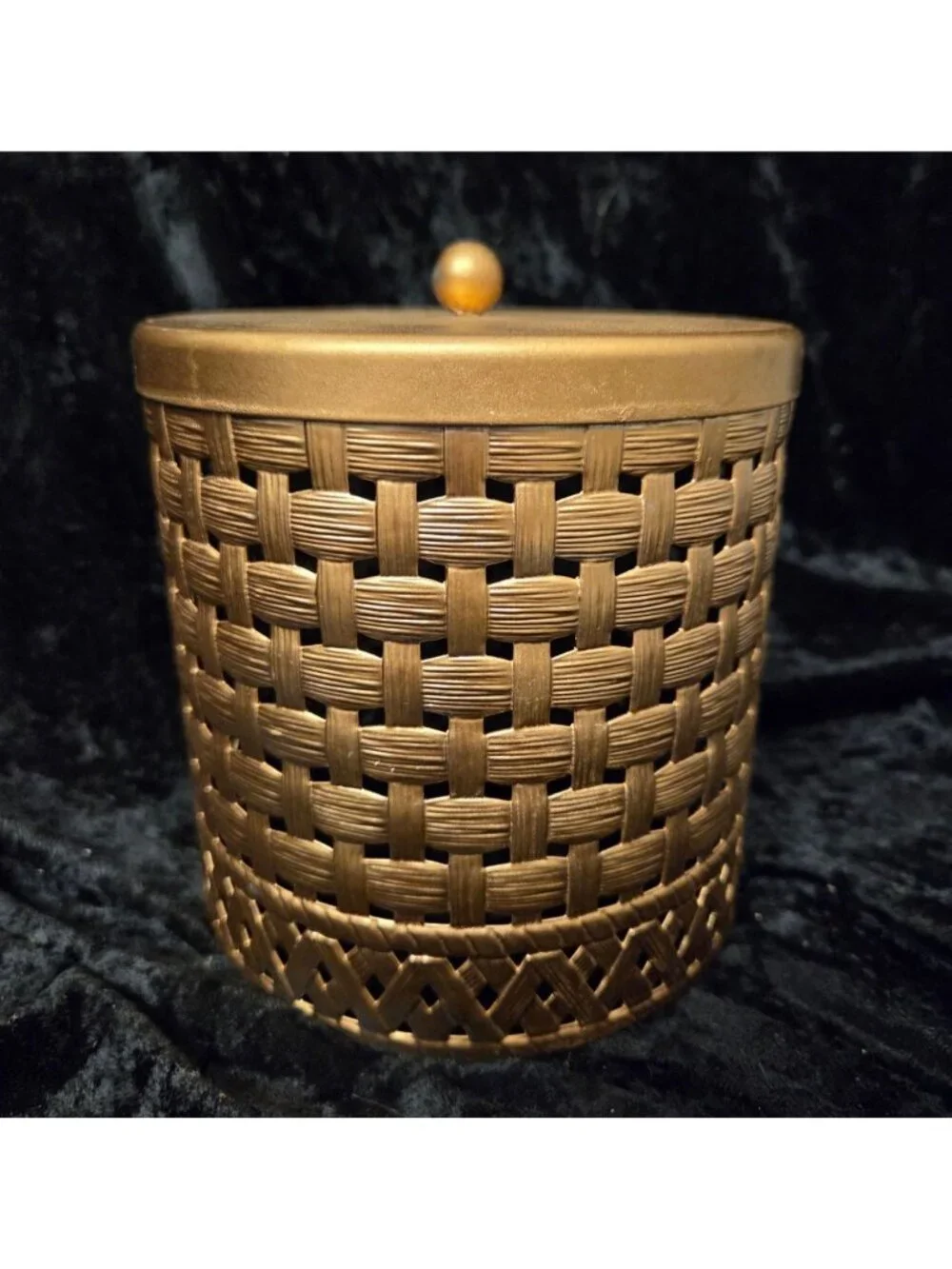 Vintage Hollywood Regency Tissue Cover MCM Bathroom